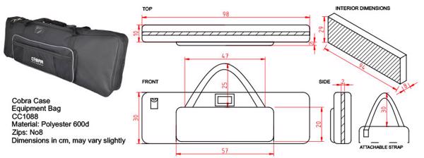 Electronic Keyboard Bag 960 x 310 x 100mm